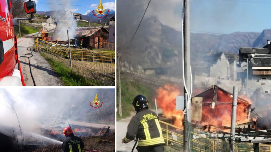 Crevoladossola, incendio a strutture Enel: pompieri evitano il peggio